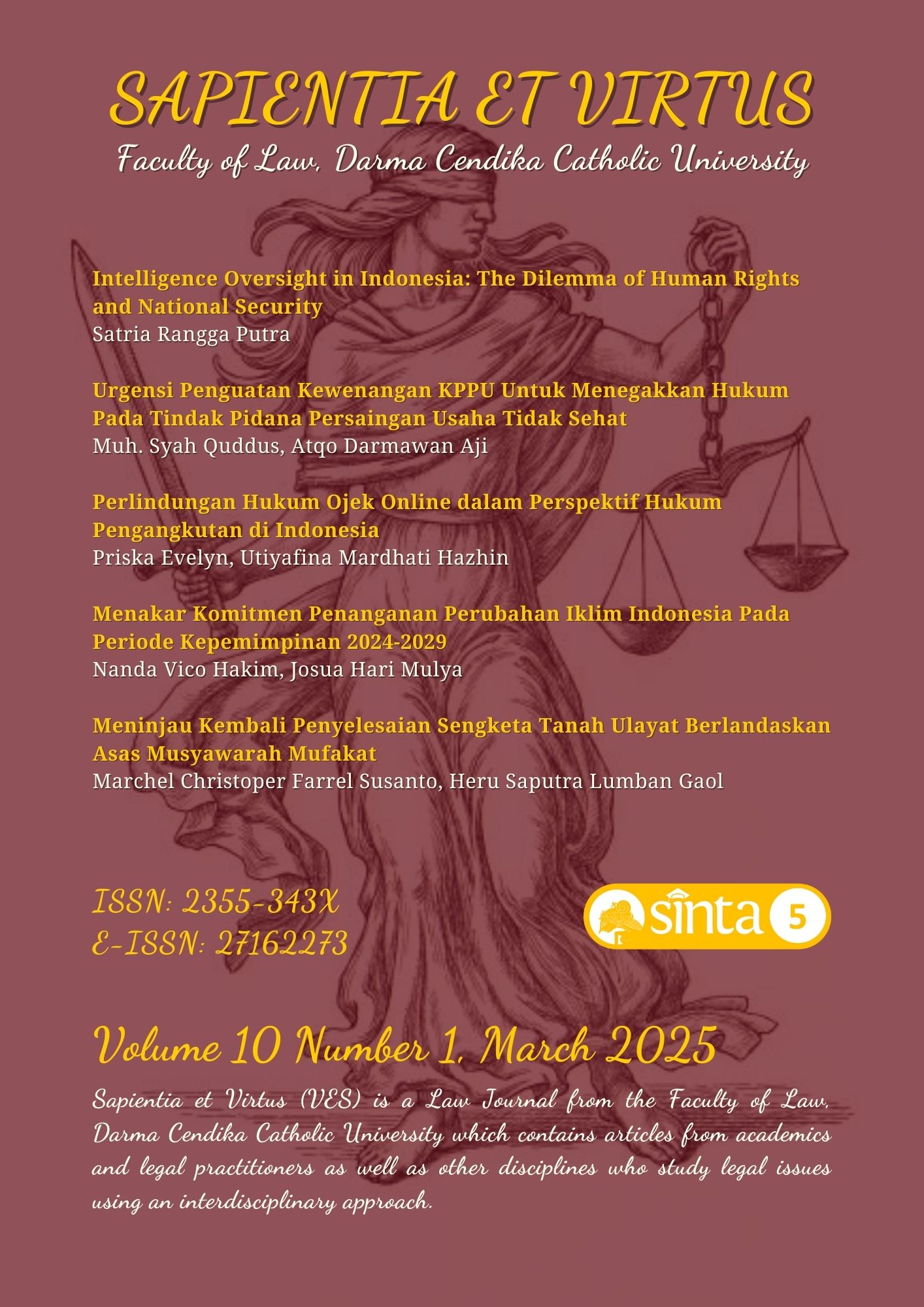 					View Vol. 10 No. 1 (2025): March
				