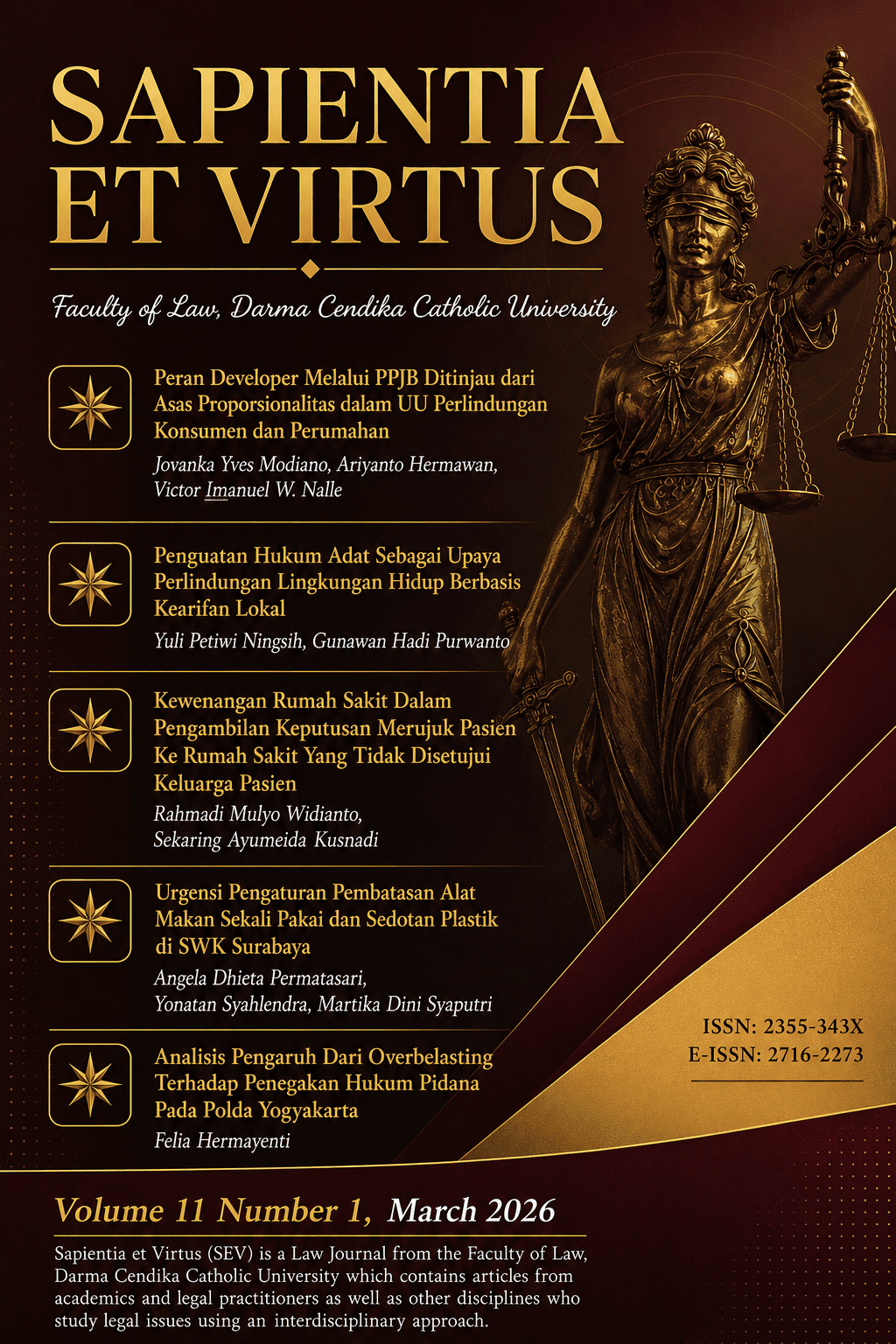 cover sev volume 11 No.1 Maret 2026